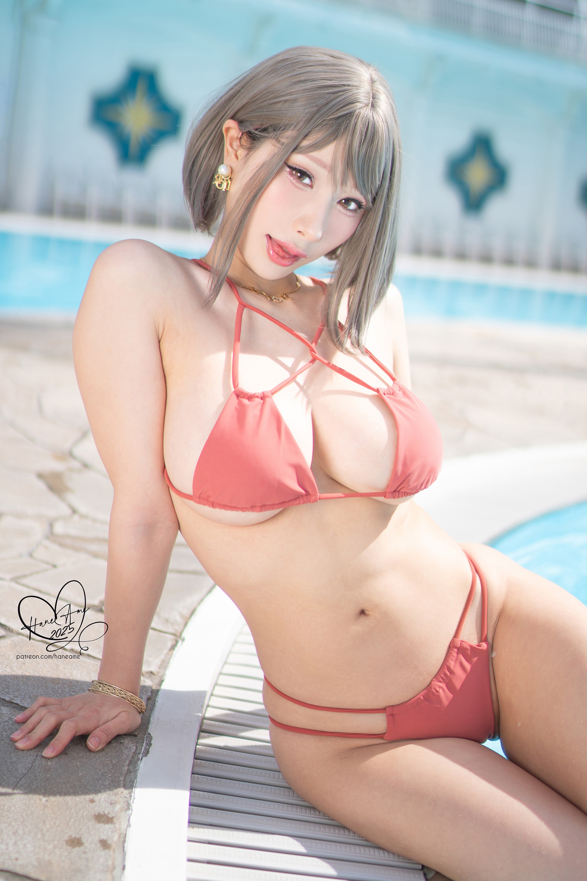 图片[1]-雨波HaneAme – NO.456 25年7月订阅 Original_Tangerine Heat swimsuit_橘爆夏日！泳裝 [55P]-XikXak